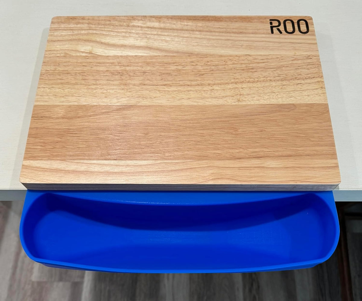 ROO Bundle - the unique Silicone Cutting Board Mat with a Scrap Pouch and a perfectly fitting Cutting Board