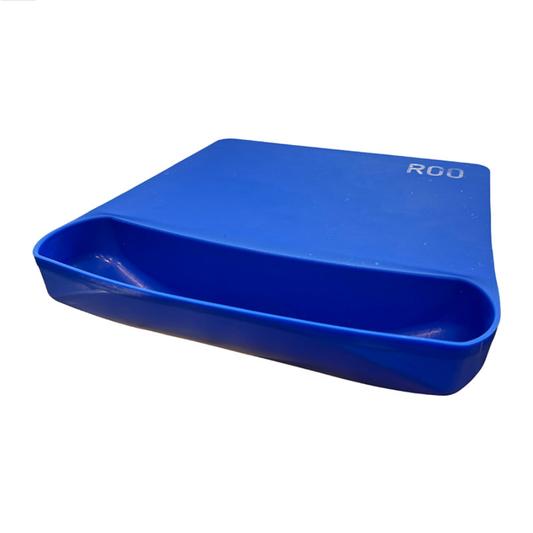 ROO silicone mat with its built-in scrap pouch, shown on a white background.