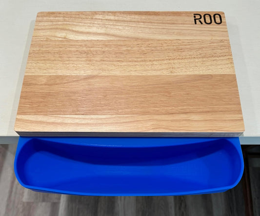 ROO Bundle - the unique Silicone Cutting Board Mat with a Scrap Pouch and a perfectly fitting Cutting Board