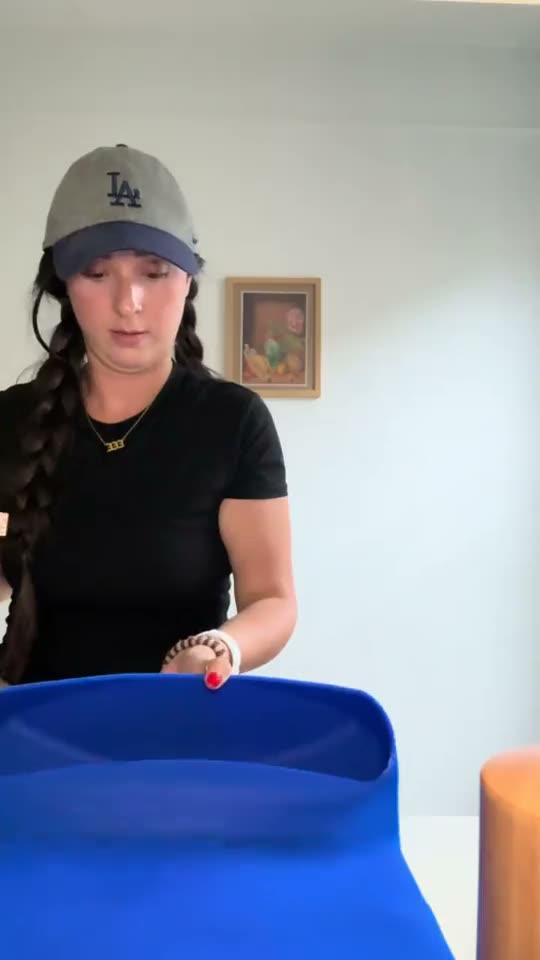 Home cook preparing a weeknight dinner with the ROO mat on the counter